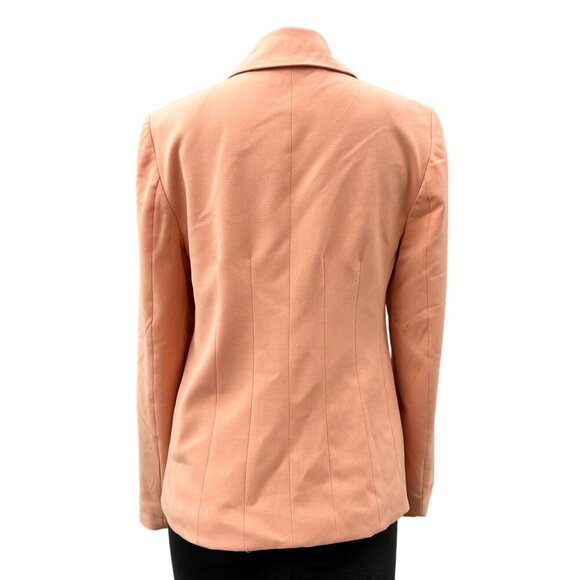 Halogen Single-Breasted Long Sleeve Blazer Business Pockets Peach Pink Women XS - Picture 2 of 13